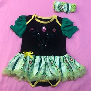 Adorable Baby Princess Costume, Bodysuit, Dress Onsie & Headband Size 0-18m, Nwt